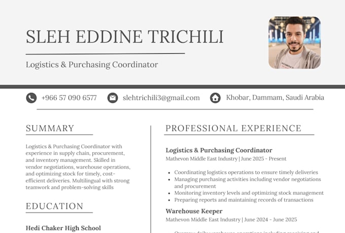 create a professional ats friendly CV and resume